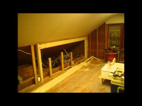 Modifying the knee wall to enlarge the opening for a custom made roll out hide away bed. Modifying the knee wall to enlarge the opening for a custom made roll out hide away bed.