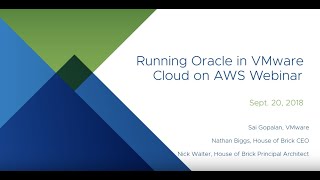 Accelerate your Oracle workload migration to the cloud using VMware Cloud on AWS