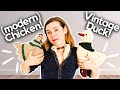 i’m not ok. so I knit an emotional support chicken (and vintage duck!)