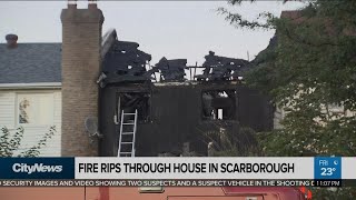 Fire rips through house in Scarborough