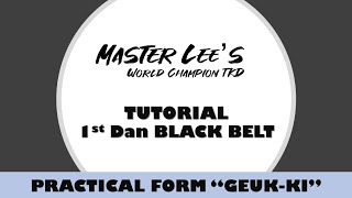 1st Dan BLACK BELT PRACTICAL FORM \