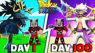 2 CÁ Tóm Tắt 100 Ngày Pixelmon One Piece Luffy Gear 5 Trong Minecraft Siêu Khó