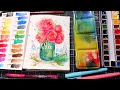 Let's Paint! Real Time Mason Jar with Peony Flowers Tutorial Paint along!