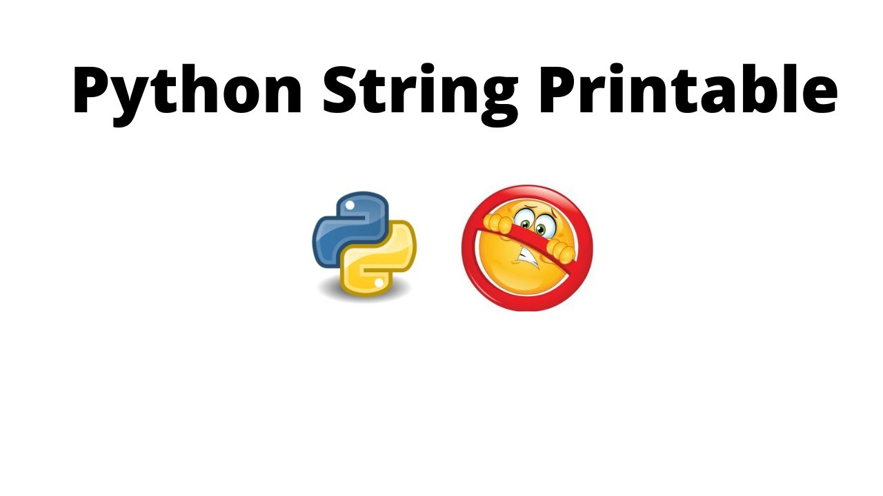 How To Use String.printable With Python - YouTube