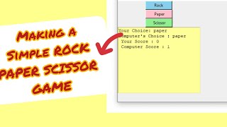 Making. Simple | ROCK PAPER SCISSORS | game..using tkinter python part -1