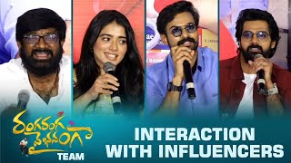 Influencers Interaction With Ranga Ranga Vaibhavanga @ Teaser Launch Event | Shreyas Media