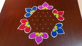 9×5dots beautiful sankranti chukkala muggulu🌷|easy sankranti rangoli|Pongal kolams#Rang Kaa Rangoli