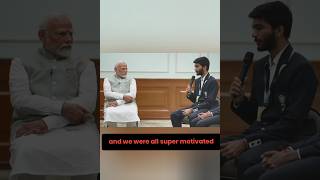 World Champion Gukesh talks to PM Narendra Modi post Chess Olympiad #chess