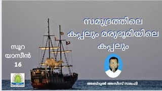 കടലിലും കരയിലും ആകാശത്തുമുള്ള മനുഷ്യൻ്റെ വാഹനങ്ങളും സഞ്ചാരവും /Soorah Yaseen 18/ Abdul Azeez Salafi