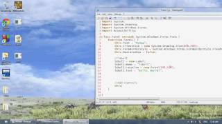 JScript .NET Tutorial 3 - Adding a Label