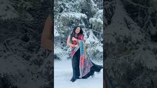 Peelings in -15 🥶❄️ #peelings #pushpa #dance #trending #shorts #canadianmallus #snow