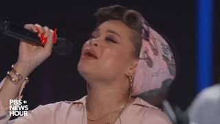 Watch Andra Day's full performance of 'Rise Up' at 2016 DNC