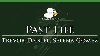Trevor Daniel, Selena Gomez - Past Life - LOWER Key (Piano Karaoke Instrumental)