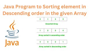 Java Program to Sorting array in Descending order
