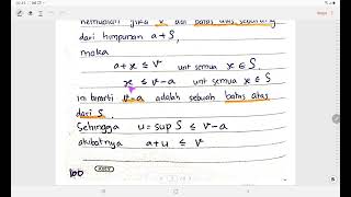 Pengantar Analisis Riil: Aplikasi sifat Supremum (Bagian 1)