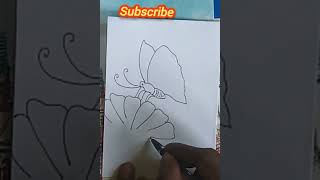 Butterfly Drawing | How To Draw Butterfly | Drawing | Sketches #viral #shorts