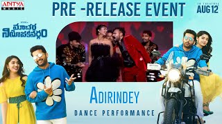 Adirindey Dance Performance | Macherla Niyojakavargam Pre-Release Event | Nithiin | Krithi Shetty