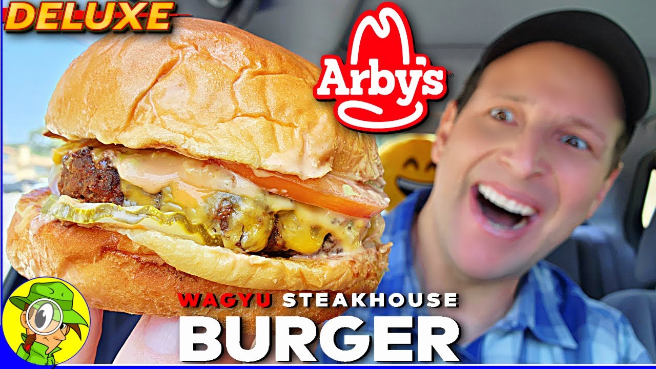 Arby's® 🤠 DELUXE WAGYU STEAKHOUSE BURGER Review 💪🐄🥩🍔 First New Burger ...