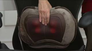 Homedics 3D Shiatsu Heated Massage Pillow with Cover and Strap on QVC