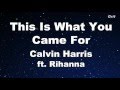 This is What You Came For ft. Rihanna - Calvin Harris Karaoke 【With Guide Melody】 Instrumental