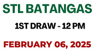 STL Batangas Draw result today live 12:00 PM 06 February 2025