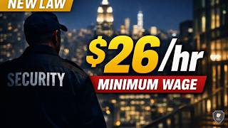 NYC Security Guard Minimum Wage Is Now $26/Hour!! New Law Explained