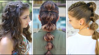 3 Cute BUBBLE BRAiD Hairstyles for Spring | Boho Hairstyles