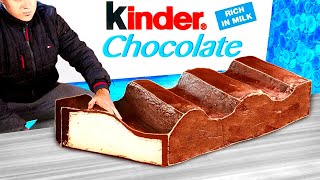 Giant Kinder Chocolate | How to Make The World’s Largest DIY Kinder Chocolate by VANZAI COOKING