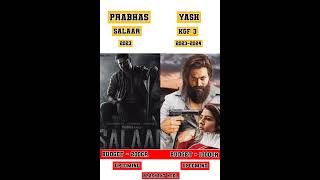 Prabhas Salaar  Movie Vs Yash Kgf 3 Movie  Upcoming Movies Comparison #shorts #filmy