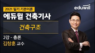 2강 시험에 잘 나오는 이 공식은 꼭 외우세요｜2021 건축기사 필기 기본이론_건축구조｜김창훈 교수｜에듀윌 자격증