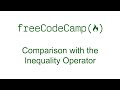 Comparison with the Inequality Operator - JavaScript Basics - Free Code Camp
