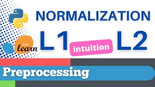 #13: Scikit-learn 10: Preprocessing 10: Intuition for Normalization - L1, L2