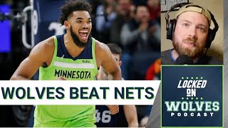 Timberwolves defeat the Brooklyn Nets as Karl-Anthony Towns dominates late