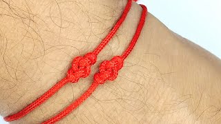 pulsera de hilo rojo(amor a distancia)nudo infinito