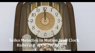 Seiko Ballerina Melodies in Motion Wall Clock QXM297BRH