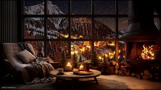 🔥Winter Ambience - Embrace the Serenity with Snowfall and  Fireplace Sounds for Sleep, Relaxation