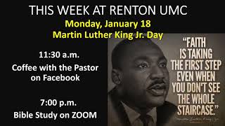 RENTON UNITED METHODIST ANNOUNCEMENTS FOR 1-17