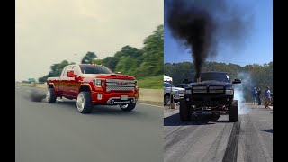 ROWDY Diesel Trucks! Rolling Coal, Burnouts \u0026 More | Compilation 2024