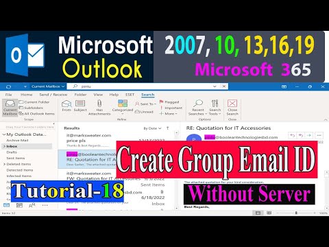 How To Create Group Email ID On Microsoft Outlook |