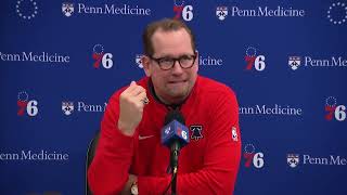 Nick Nurse post game Sixers press conference after beating the Phoenix Suns #NBA