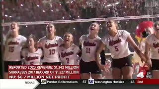 Husker volleyball reportedly turns record profit in 2023