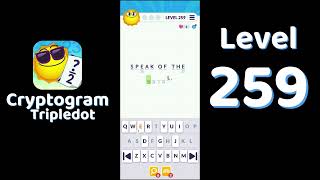 Cryptogram Tripledot Level 259 Answer | SolutionGuruji
