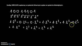 Zamiana liczby z systemu dwójkowego na system dziesiętny