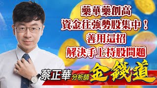 中視【金錢道】20220511 #蔡正華：藥華藥創高，資金往強勢股集中！善用這招解決手上持股問題 #中視 #中視新聞 #金錢道 #摩爾證券投資顧問