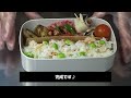 🌸🍑【お弁当作り*223】冷凍枝豆で☆枝豆と桜エビの混ぜご飯💚🦐海苔ハムのちくわくるくる巻き／しいたけのオイスターチーズ焼き／ベーコンとピーマンのコンソメ炒め／japanese bento box♪