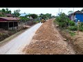 Wonderful Processing Of Driving Big Dump Truck & Pushing Soil By SANY Grader To Build Subgrade Roads