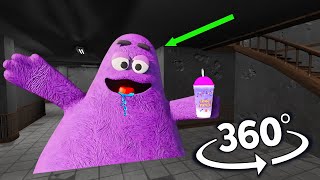 Grimace Shake Chase You in abandoned House But it's 360 degree video
