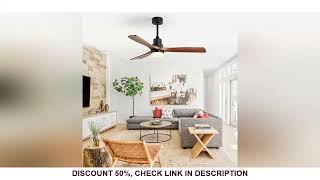 Sofucor Modern 52-inch ceiling fan with LED DC 6-speed high wind with remote control For living room