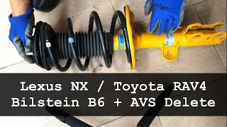 Bilstein B6 struts for the Lexus NX / Toyota RAV4 / Harrier | Front suspension & spring replacement