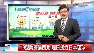 【立綱氣象報報】10號颱風偏西北 週日接近日本琉球│中視晚間氣象 20200904